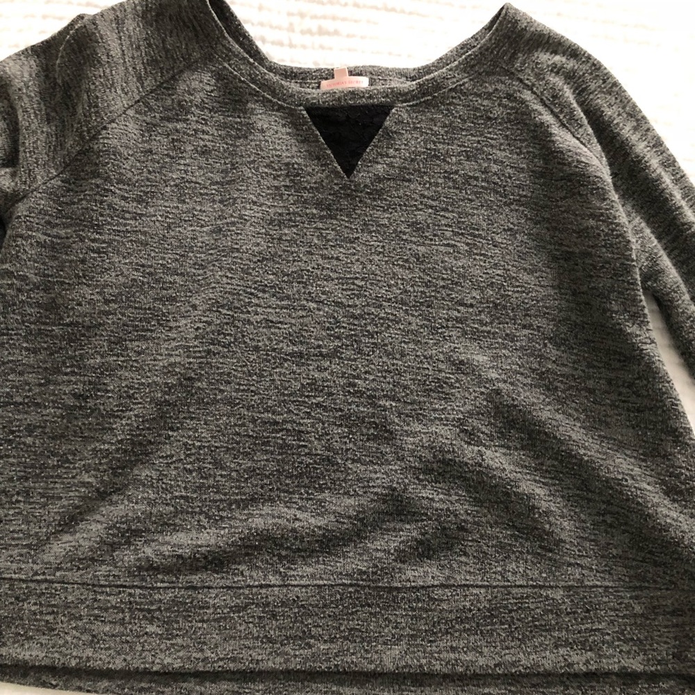 Victoria secret cropped sweater with lace detail
